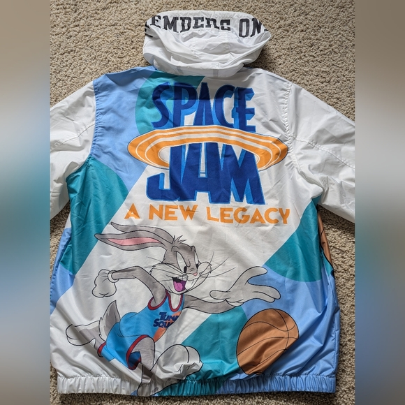NWT Large Zip Up Hooded Jacket,Looney Tunes Space Jam A New Legacy - Picture 4 of 8